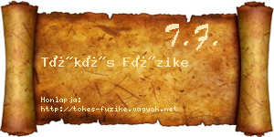 Tőkés Füzike névjegykártya